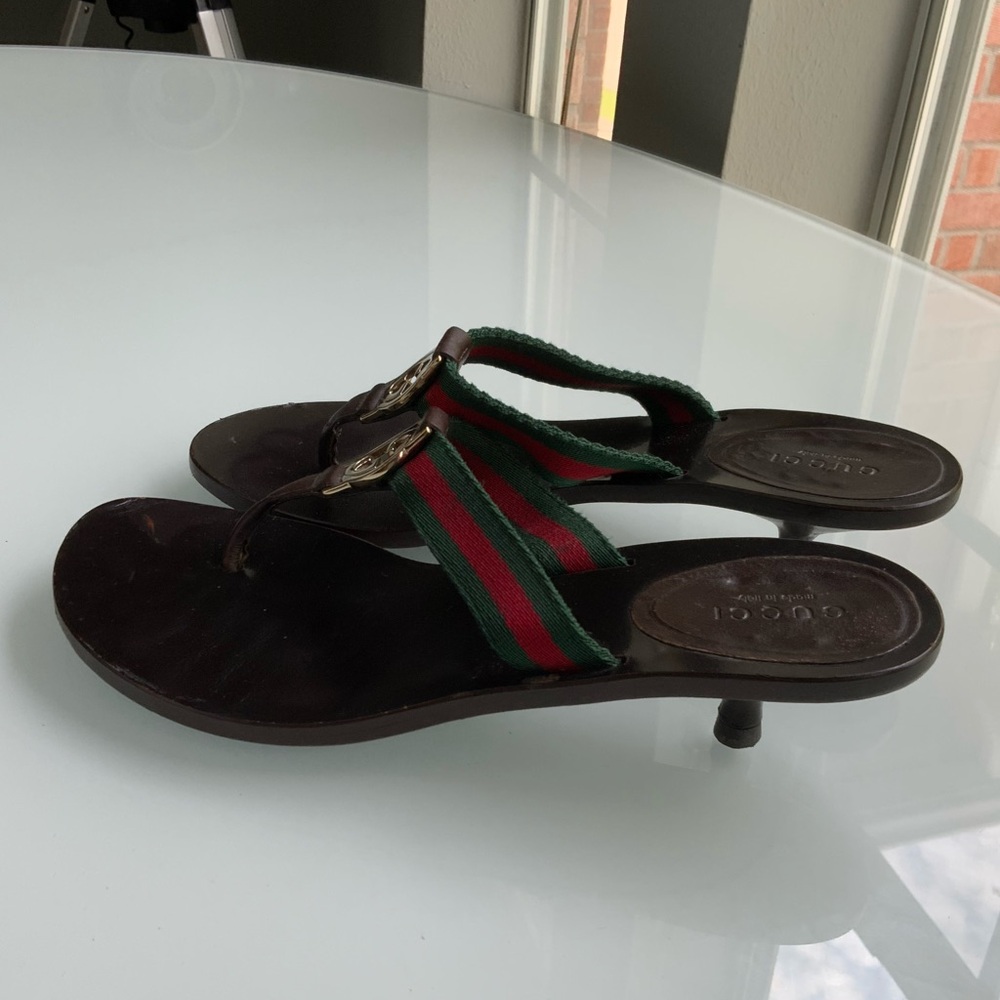 Gucci Thong Kitten Heel Sandal